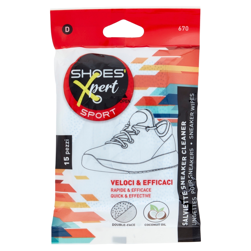 Shoes'Xpert Sport Salviette Sneaker Cleaner 15 pz